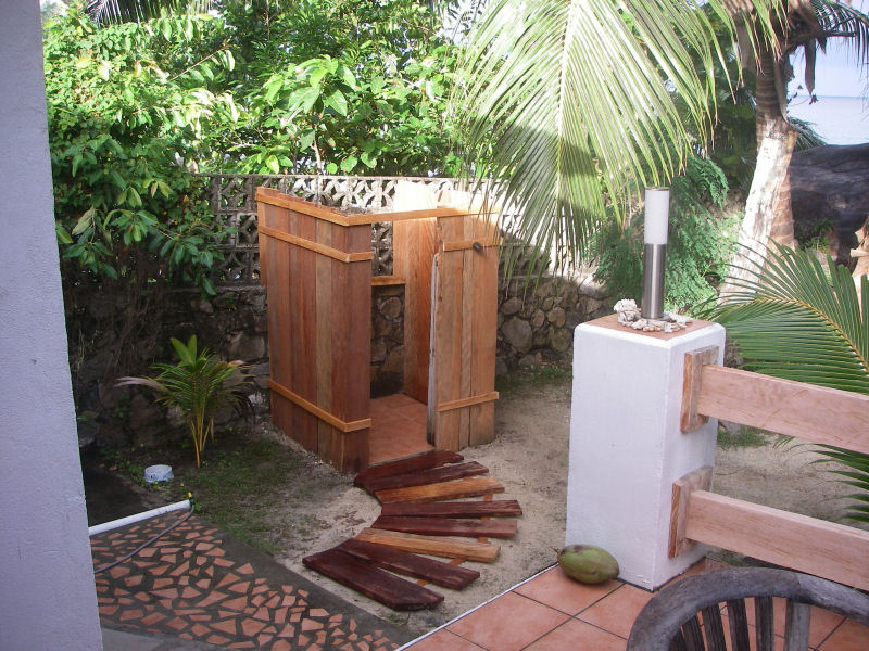 The outdoor shower